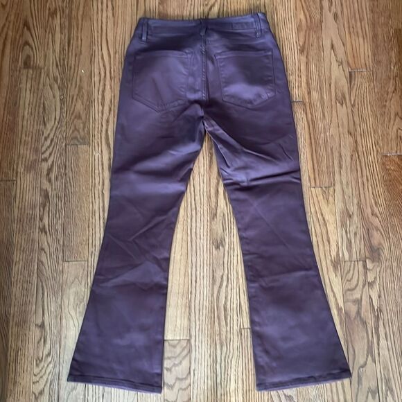 Frame Burgundy Le Crop Mini Boot Jeans Sz 25 - Picture 2 of 10